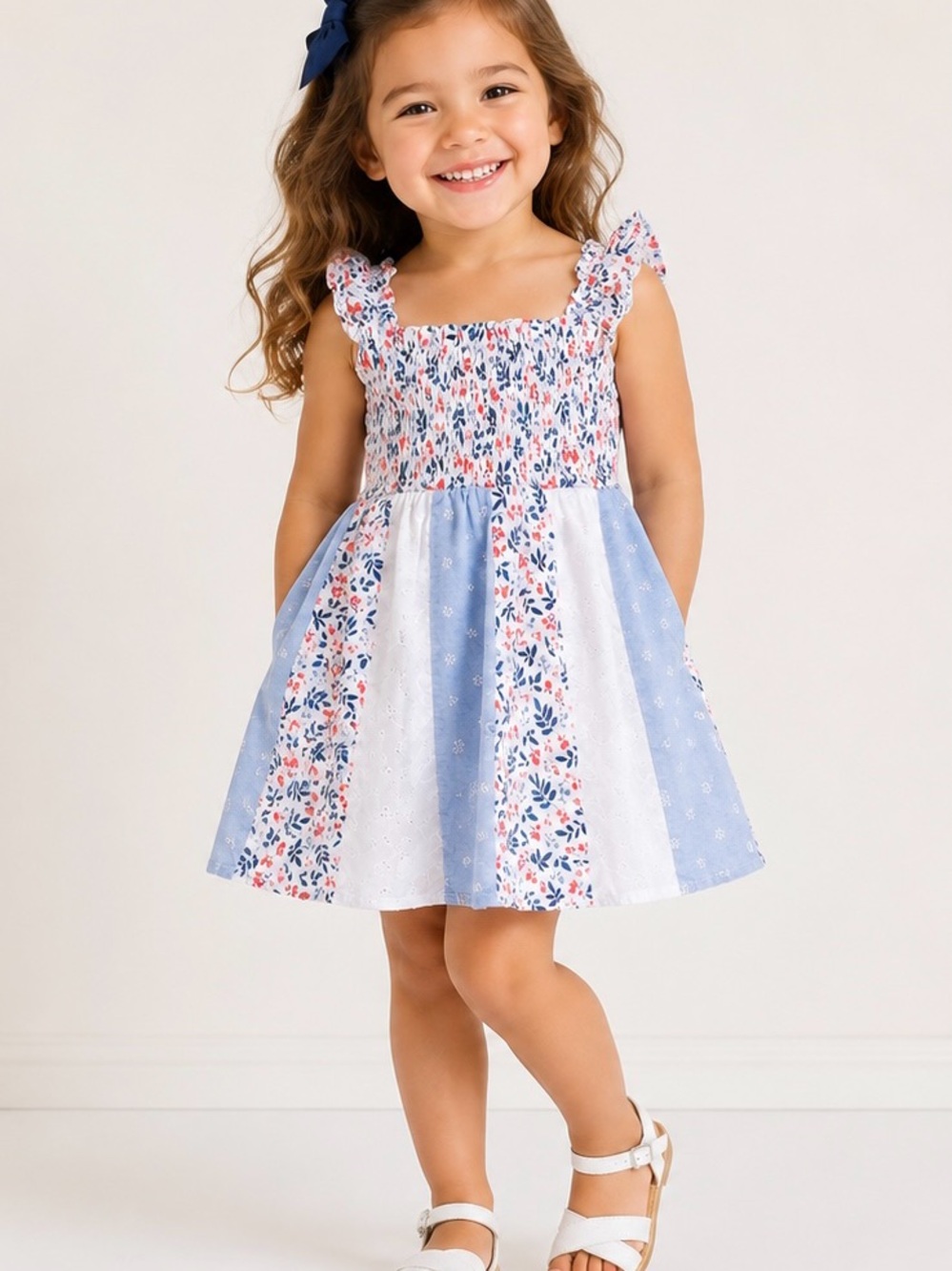 Penelope Girls Patchwork Floral Dress | Size 4T | Cottagecore #0203